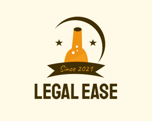 Draft Beer - Beer Bottle Banner logo design