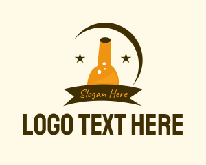 Beer Bottle Banner Logo
