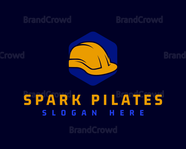 Hard Hat Construction Logo