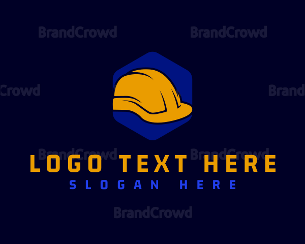 Hard Hat Construction Logo