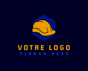 Hard Hat Construction logo design