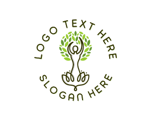 Eco - Nature Wellness Spa Meditation logo design