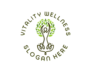 Nature Wellness Spa Meditation logo design