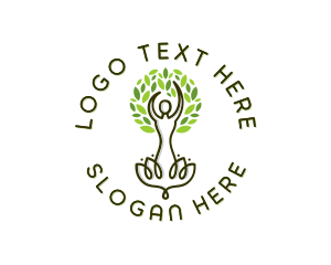 Natural - Nature Wellness Spa Meditation logo design