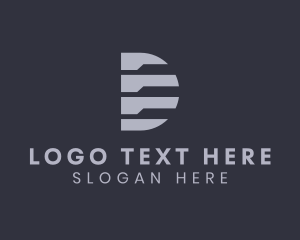 Geometric Shape Business Letter D logo design