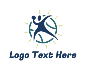 Softball - Abstract Sport Player logo design