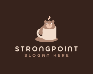 Cute Coffee Mug Bear Logo