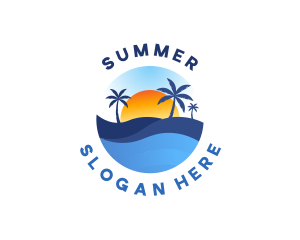 Coastal Beach Resort logo design