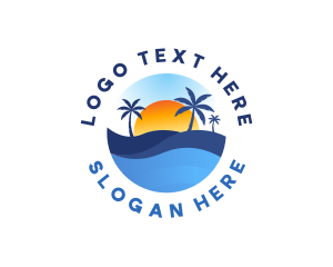 Tropical - Coastal Beach Resort logo design