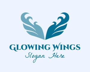 Ocean Wave Wings logo design