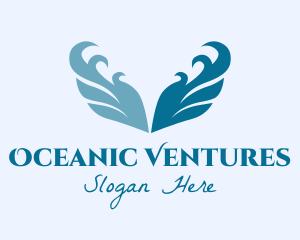 Ocean Wave Wings logo design