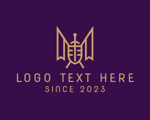 Defense - Minimalist Medieval Crest logo design