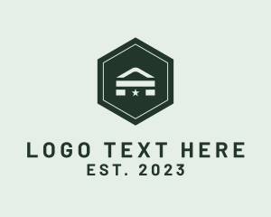 Hexagon - Star Warehouse Building logo design