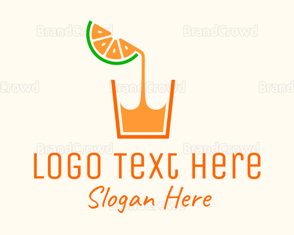 Orange Juice Glass Logo