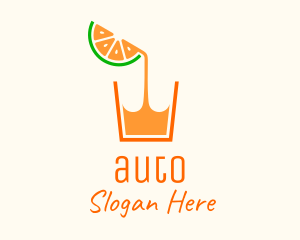 Orange Juice Glass Logo