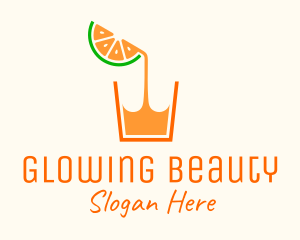 Juicer - Orange Juice Glass logo design