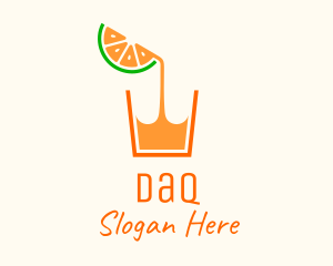 Juice Stand - Orange Juice Glass logo design