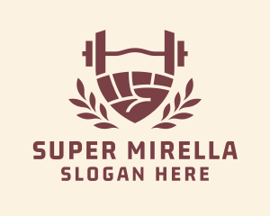 Strong Barbell Hand  Logo