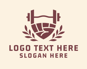 Strong Barbell Hand  Logo