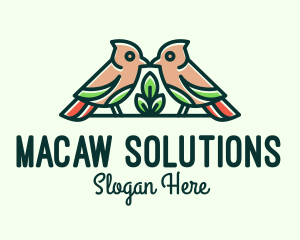 Macaw - Bird Botanical Plant logo design
