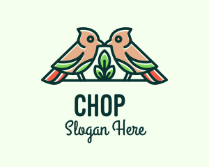 Bird - Bird Botanical Plant logo design