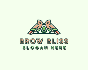 Bird Botanical Plant logo design