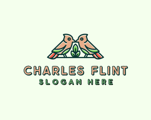 Bird Botanical Plant logo design