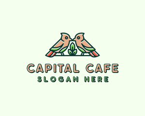 Bird Botanical Plant logo design