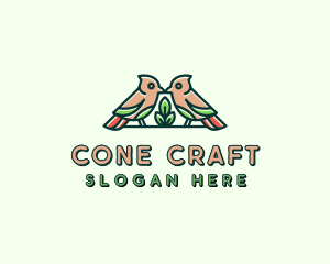 Bird Botanical Plant logo design