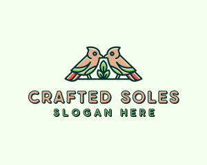 Bird Botanical Plant logo design