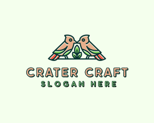 Bird Botanical Plant logo design