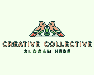 Bird Botanical Plant logo design