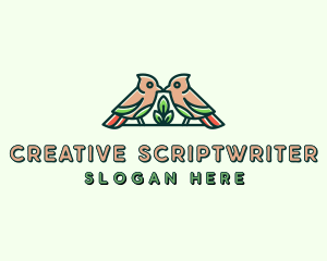 Bird Botanical Plant logo design