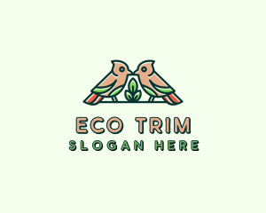 Bird Botanical Plant logo design