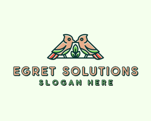 Bird Botanical Plant logo design