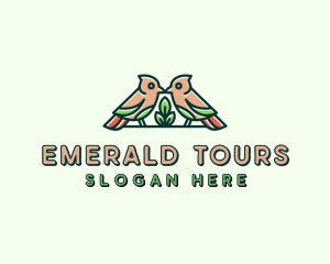 Bird Botanical Plant logo design