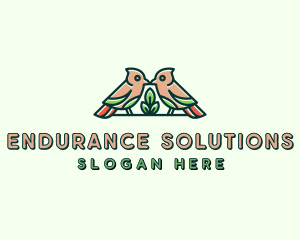 Bird Botanical Plant logo design