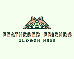 Bird Botanical Plant logo design