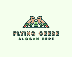 Bird Botanical Plant logo design