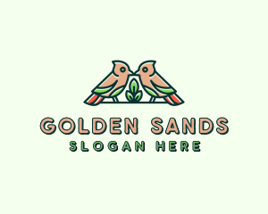 Bird Botanical Plant logo design