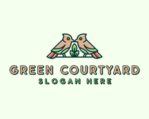 Bird Botanical Plant logo design