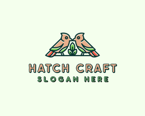 Bird Botanical Plant logo design