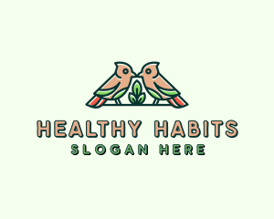 Bird Botanical Plant logo design