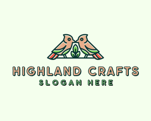 Bird Botanical Plant logo design