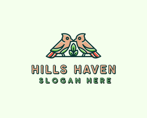 Bird Botanical Plant logo design