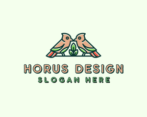 Bird Botanical Plant logo design