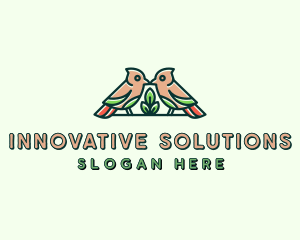 Bird Botanical Plant logo design