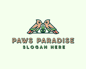 Bird Botanical Plant logo design