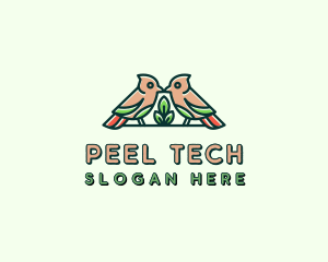 Bird Botanical Plant logo design