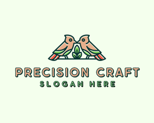 Bird Botanical Plant logo design